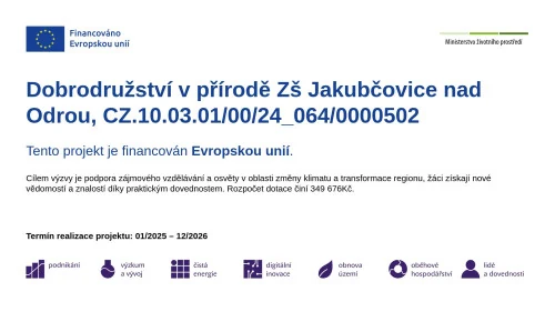 Banner projektu Dobrodružství v přírodě